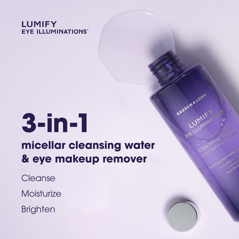 2 Pack Micellar Cleansing Water & Eye Makeup Remover for Waterproof Makeup