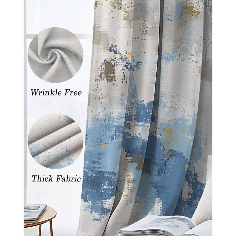 Blackout Window Curtain Panels 72 Inches Long for Bedroom Living Room Thermal Insulated Darkening Drapes
