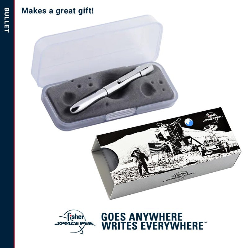 Fisher Space Pen Bullet Pen with Chrome Finish and Gift Box – Reliable Writing Instrument
