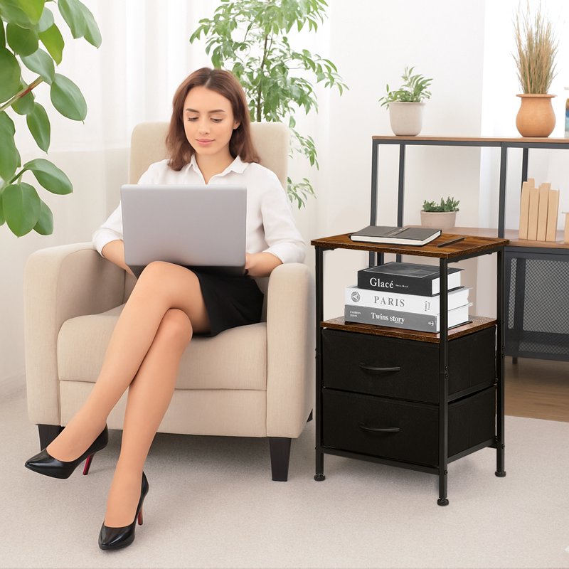Modern Wood File Cabinet with Drawers for Home Office and Under Desk Storage