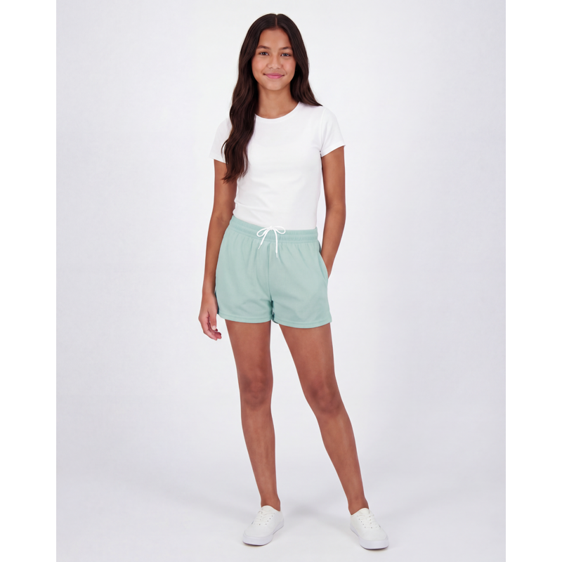 Girls Mesh Athletic Shorts 4-Pack - Breathable Quick-Dry Sports Wear for Teens & Kids