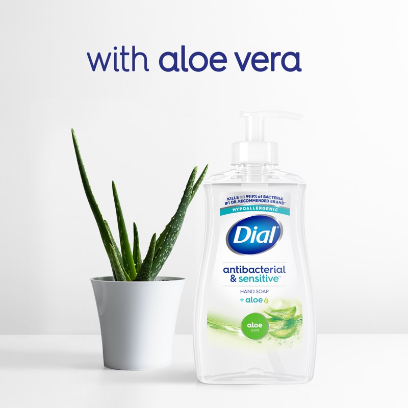 Antibacterial Sensitive Liquid Hand Soap with Aloe - Hypoallergenic, 11 fl oz