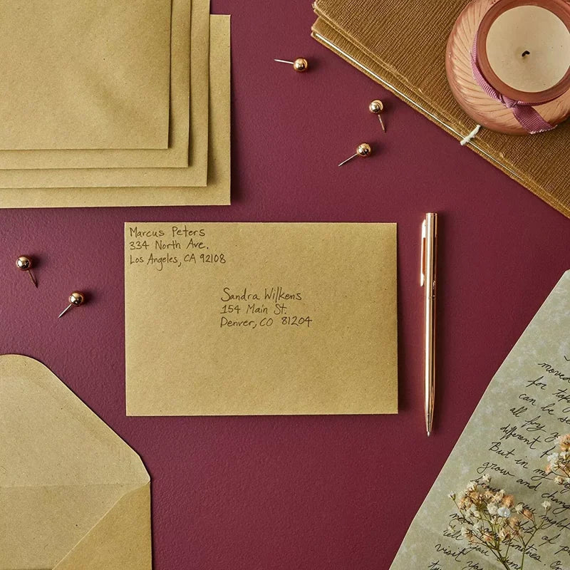Brown Kraft Envelopes 5.25x7.25 Inches Self Seal Invitation Pack of 50