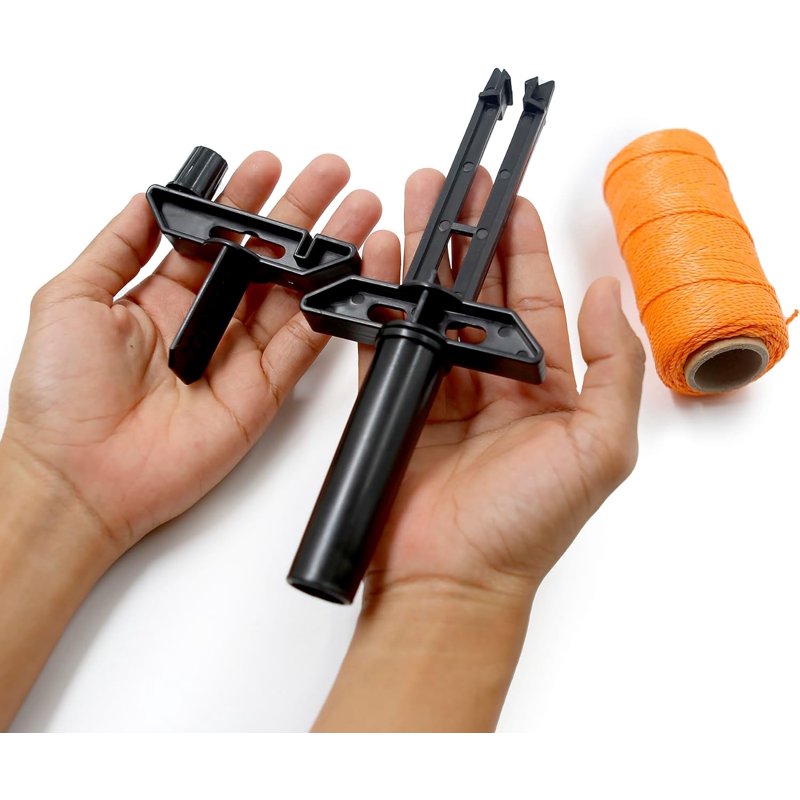 High-Visibility Mason Line String with Handle - Durable Twisted Polypropylene for Masonry and Gardening
