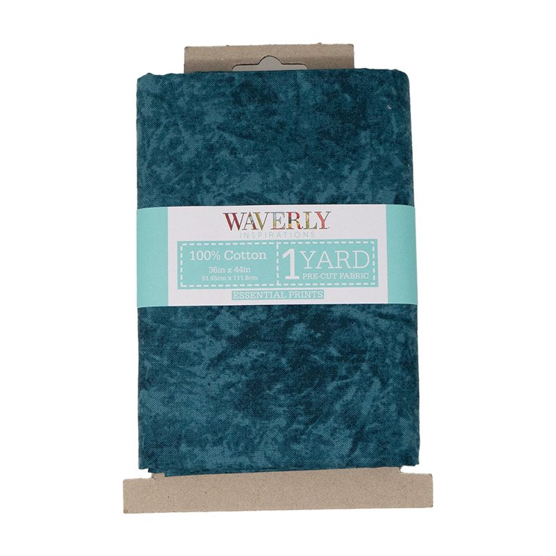 Cotton Fabric for Quilting and Sewing - Teal Batik 44 Inch Wide - 1 Yard