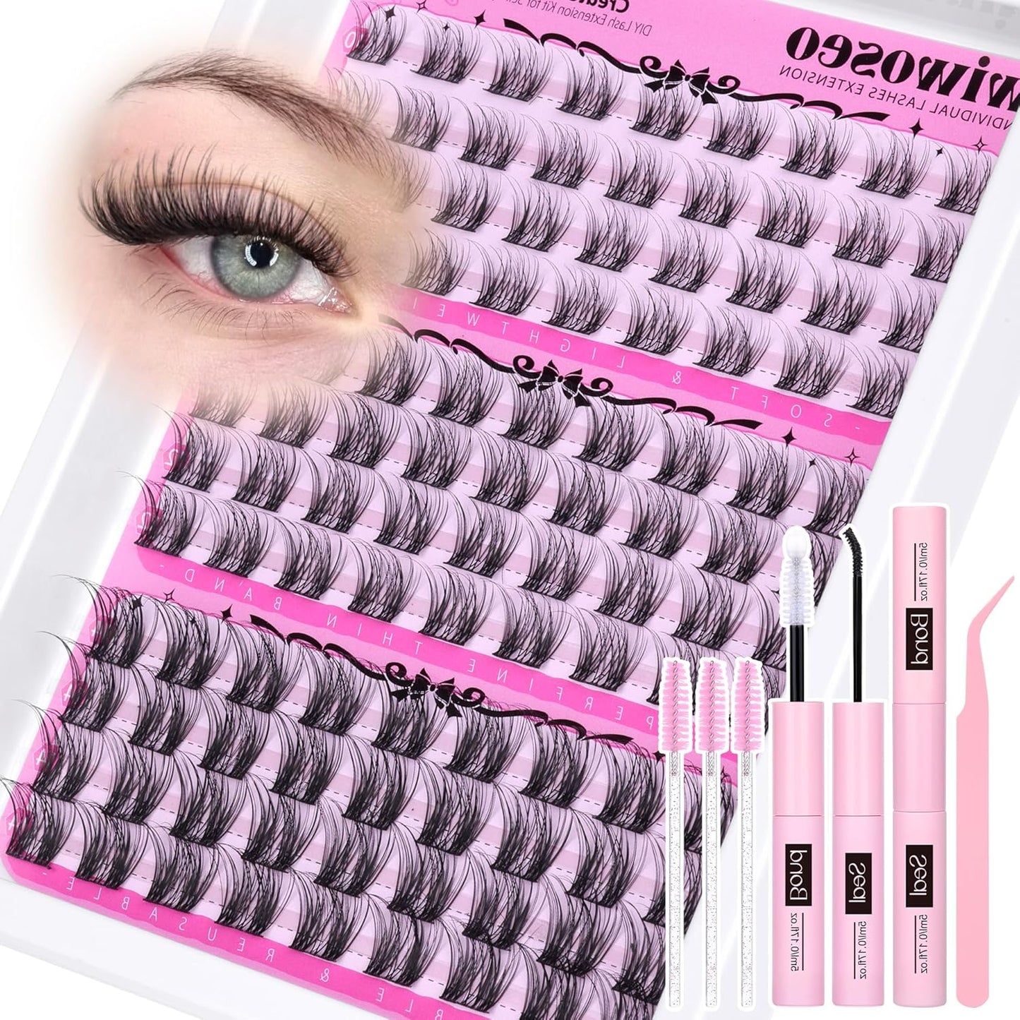 Manga Eyelash Clusters - Natural Look Anime Lash Extensions (8-16MM) for Beginners