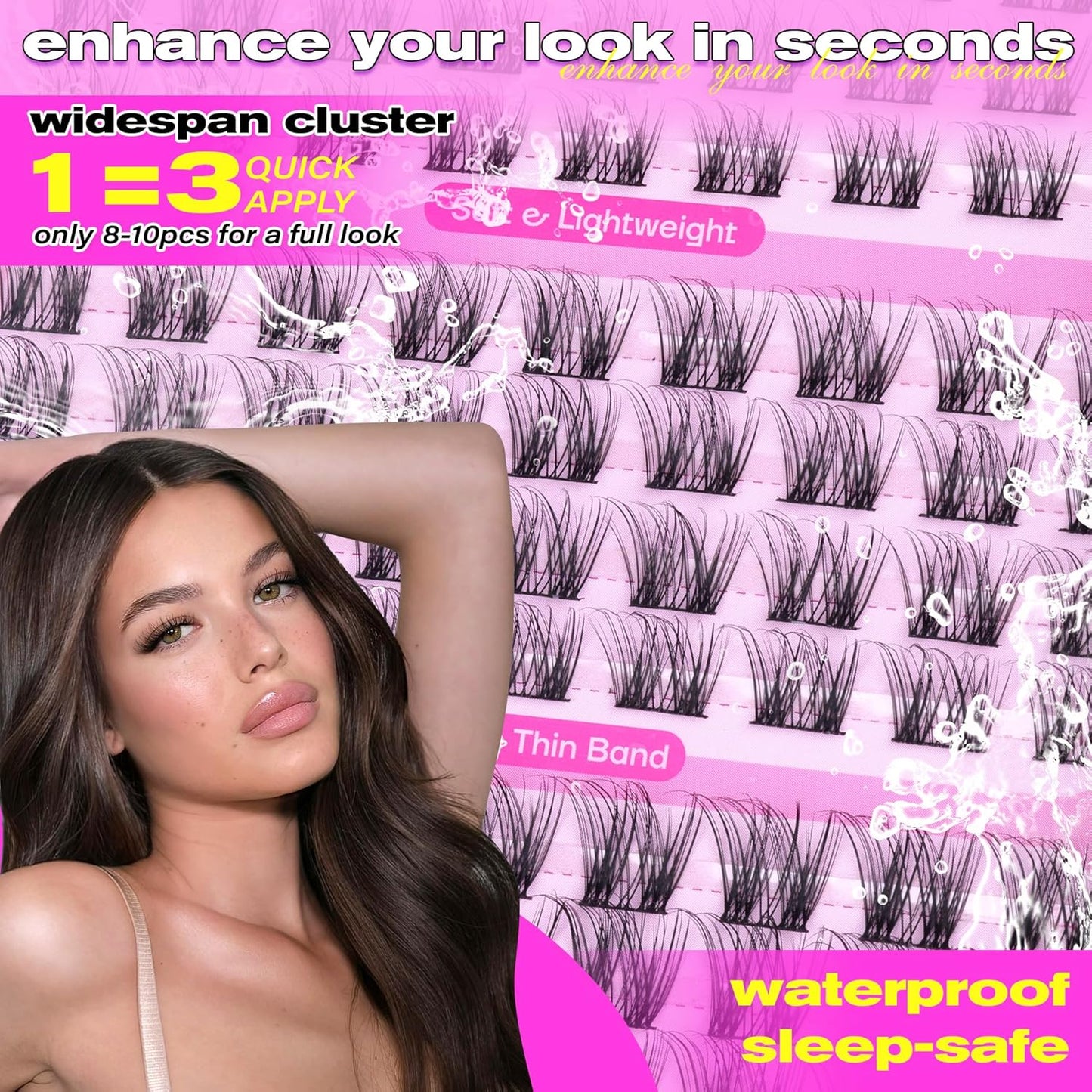 Manga Eyelash Clusters - Natural Look Anime Lash Extensions (8-16MM) for Beginners