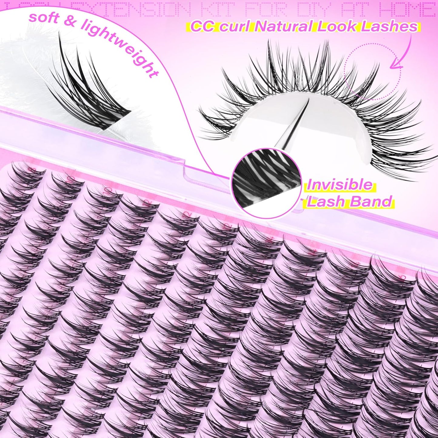 Manga Eyelash Clusters - Natural Look Anime Lash Extensions (8-16MM) for Beginners