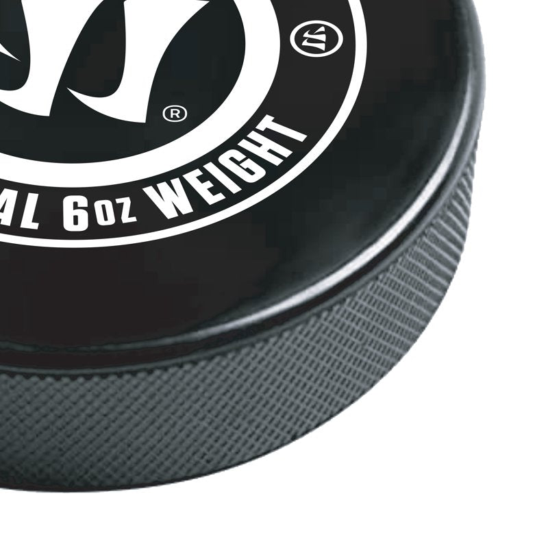 Hockey Puck 6oz Black Rubber for Ice Hockey - Pack of 6, 12 or 18