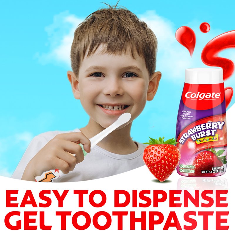 Kids Strawberry Flavored Fluoride Toothpaste 4.6 oz - Cavity & Enamel Protection