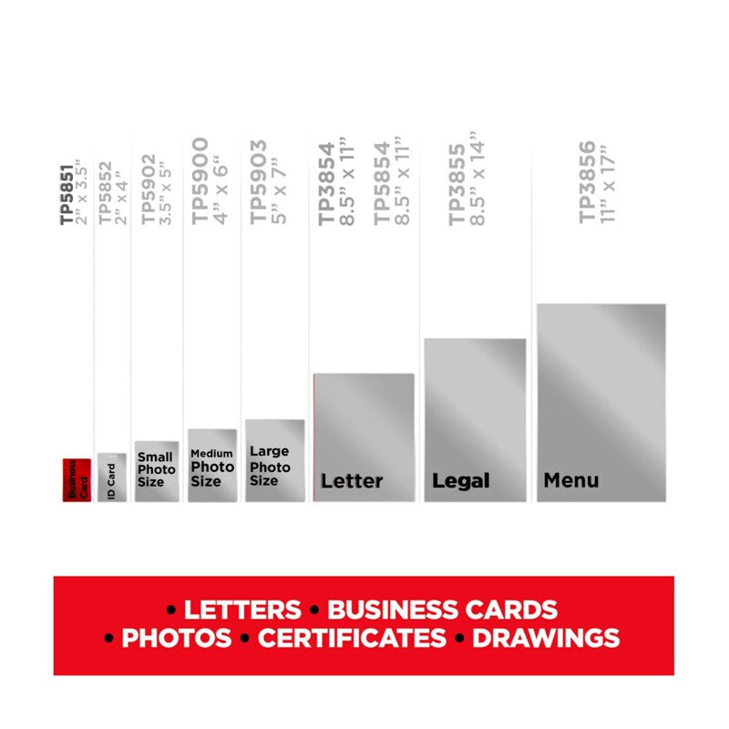20-Pack Clear Thermal Laminating Pouches for Documents - 2.3 x 3.7 Inches