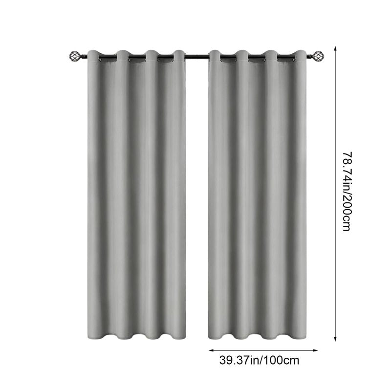 Blackout Grommet Curtain with Thermal Insulation for Bedroom and Living Room