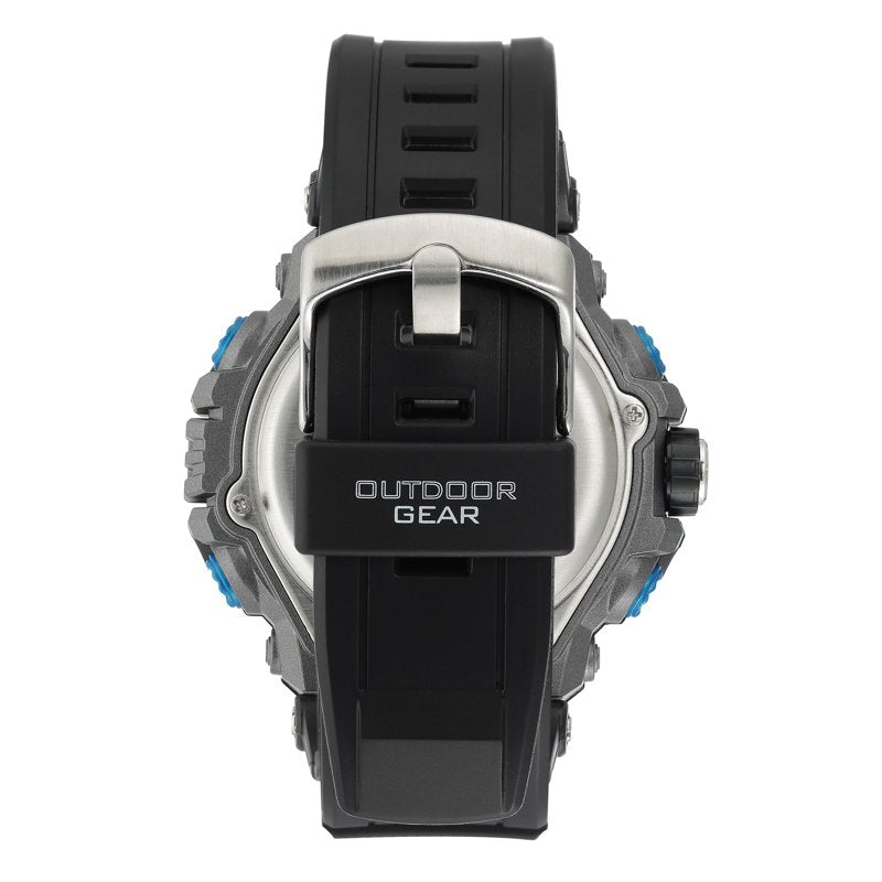 Men's Digital Analog Sport Watch Water-Resistant 330 Feet Blue Resin Strap