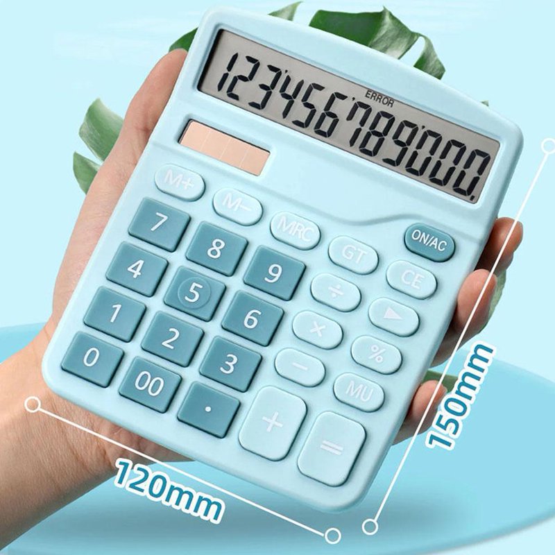 Large Screen Office Desktop Calculator - 12-Digit Digital Display, Dual Power