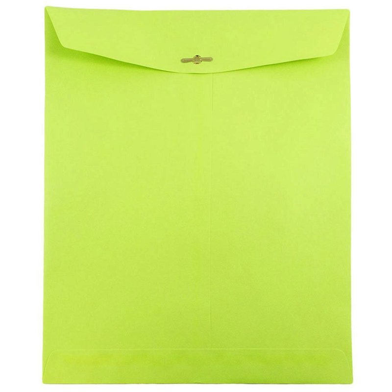 Lime Green Clasp Envelopes 10x13 Inch Pack of 100 - Office & Mailing Supplies
