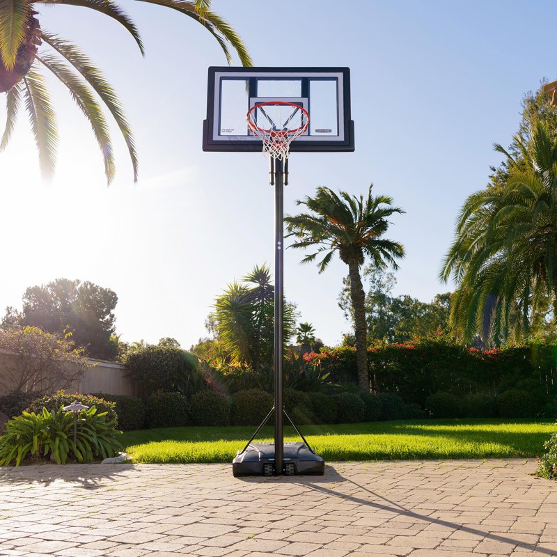 Adjustable Height 8-10ft Portable Outdoor Basketball System with Shatterproof Backboard