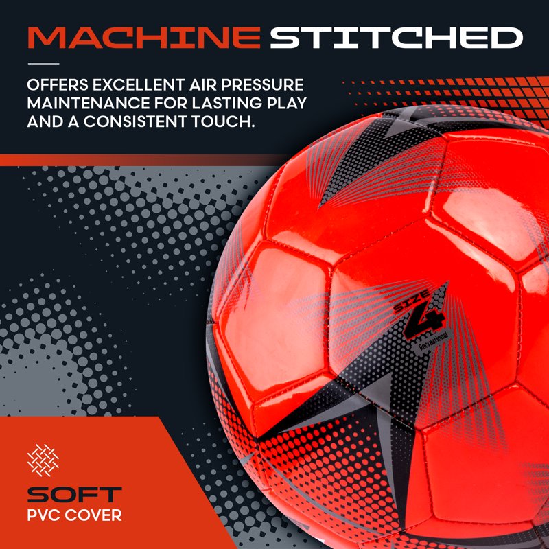 Zepex Recreation Soccer Ball Size 4 - 32-Panel Synthetic, Includes Pump (Variation 4)