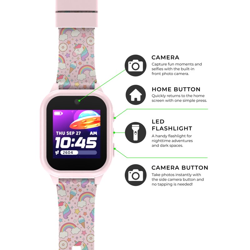 Kids Smartwatch with Camera Games Audiobooks and Parental Controls – Blush Color