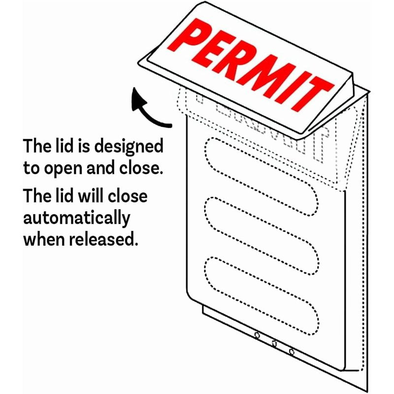 Weather-Resistant Outdoor Permit Document Holder Box for 8.5x11 Flyers & Permits