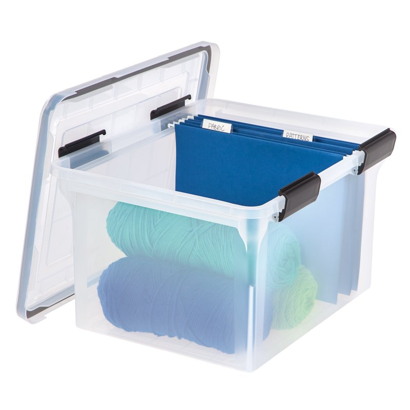 Plastic File Box Organizer for Letter Legal Documents - Pack of 1 or 6
