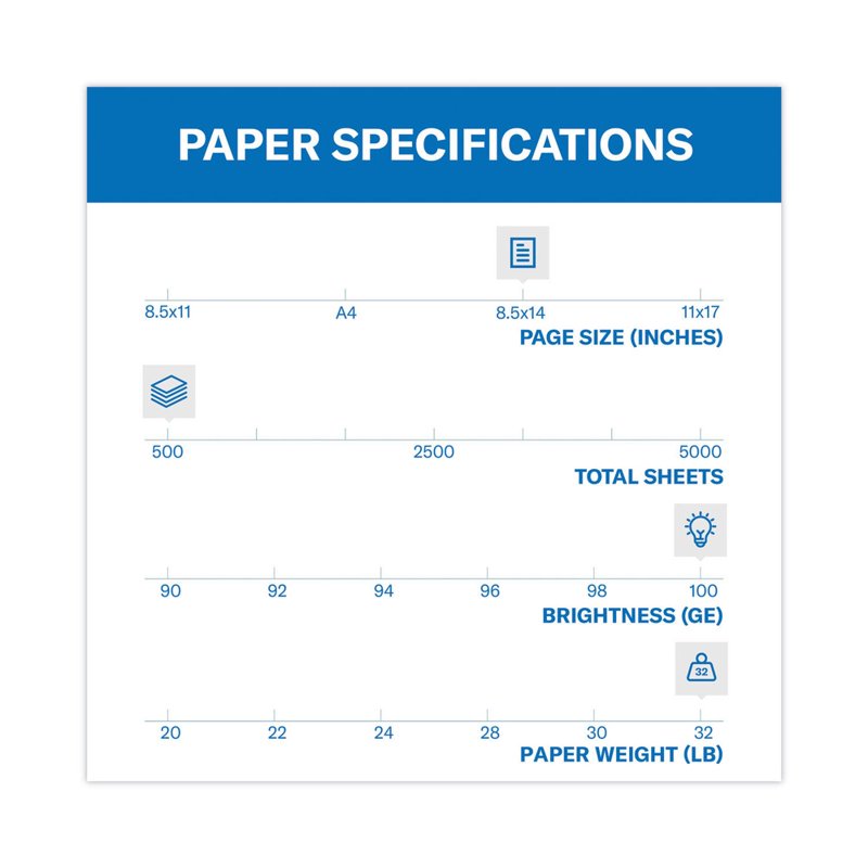 Hammermill Copy Paper 8.5x14 Photo White 28 lb 500 Sheets Ream