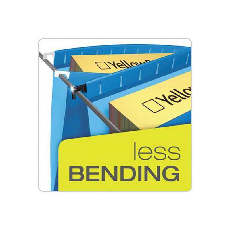 Reinforced Hanging File Folders - 3-inch Capacity, Letter Size, Blue (25 Pack)