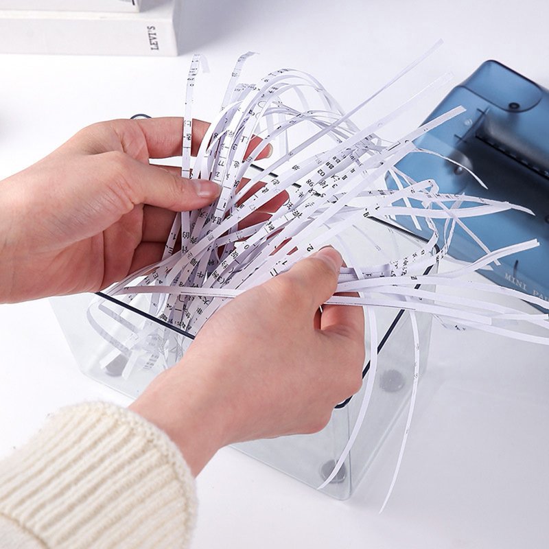 Mini Hand Shredder Portable Manual Paper Cutter for Documents and Cards