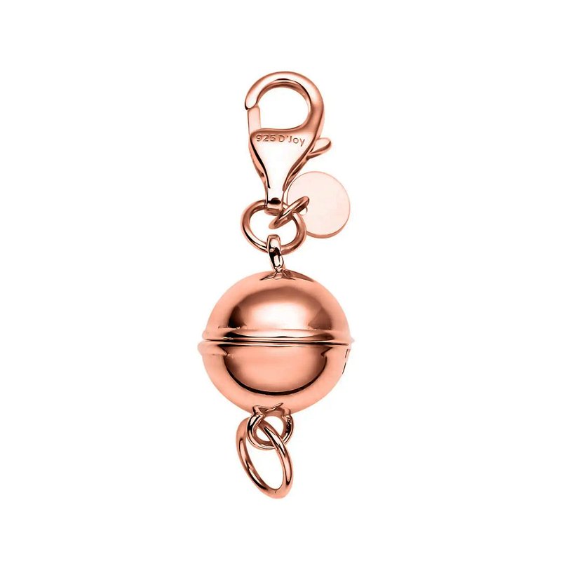 Magnetic Necklace Clasp in 925 Sterling Silver or 14K Rose Gold Plated Jewelry Lock - Women’s Easy-Use Locking Closure