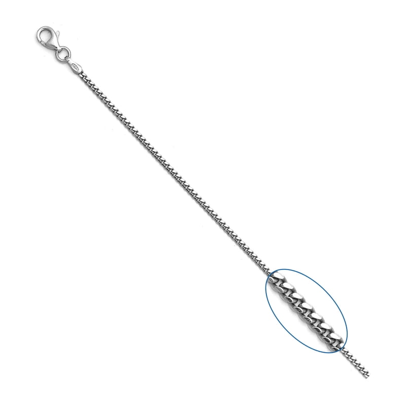 925 Sterling Silver High Polished Miami Cuban Chain Necklace 1.9mm