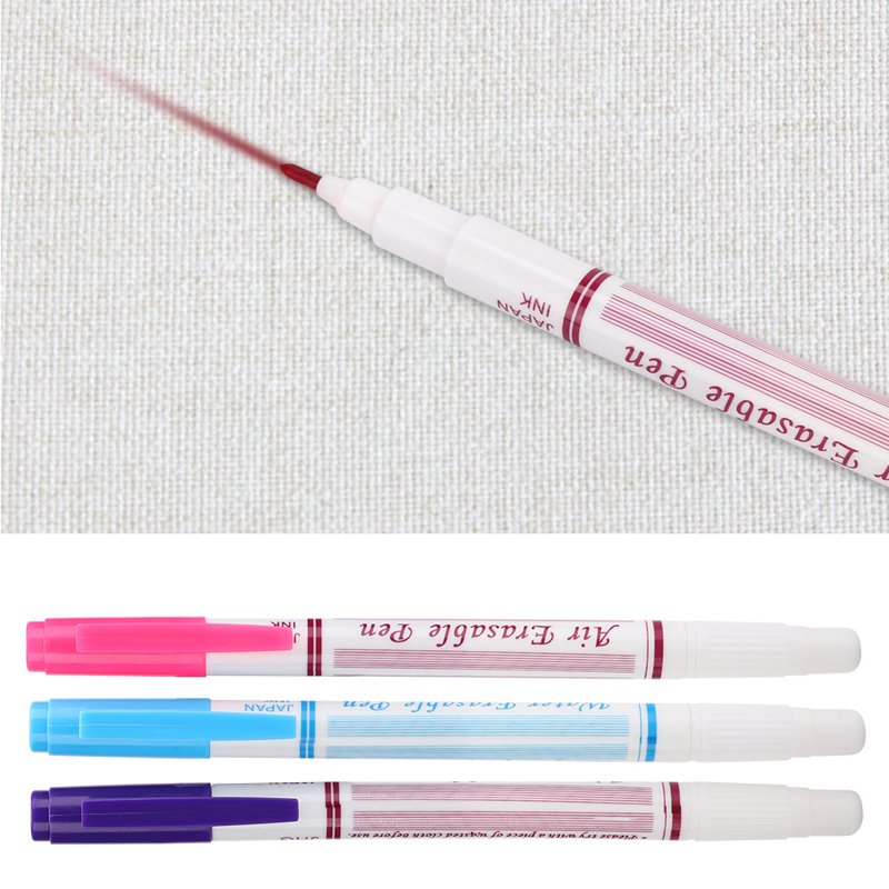Water Erasable Fabric Marker Pen Pack for Sewing & Cross Stitch - Vanishing Ink