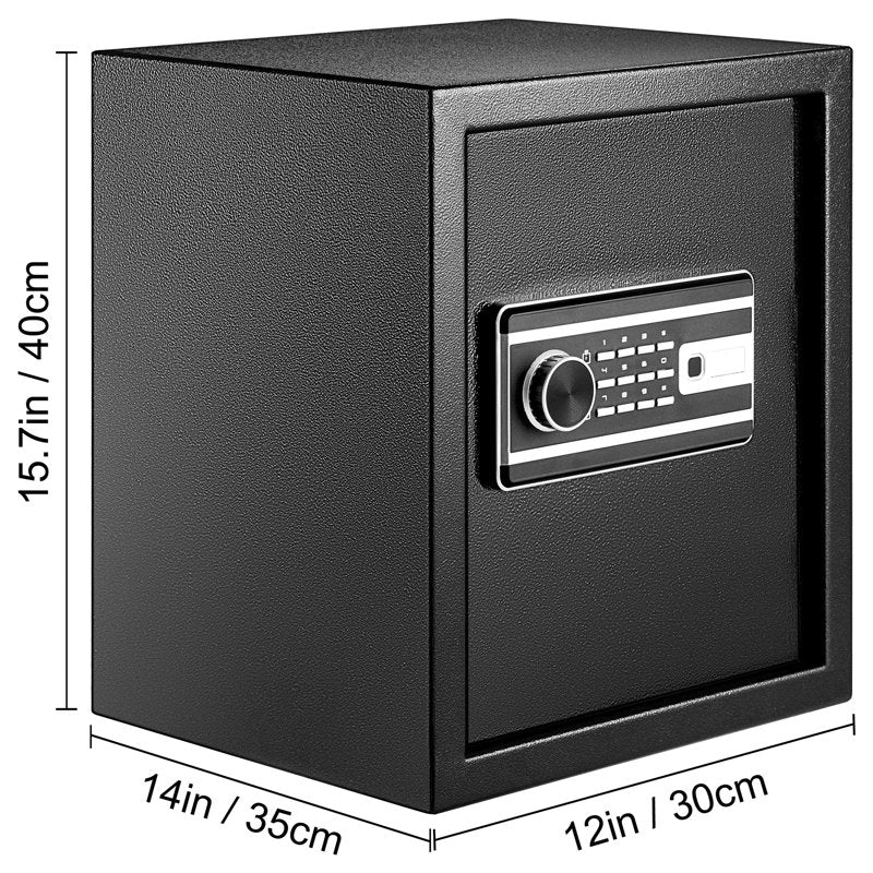 1.7 Cu Ft Fingerprint Safe Box with Digital Keypad and Keys - Security Safe for Money Jewelry & Documents
