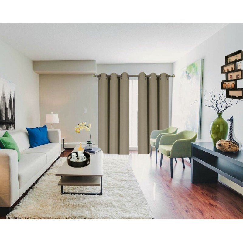 Blackout Thermal Insulated Door and Closet Curtain - 37x84 Inches, Grommet Top