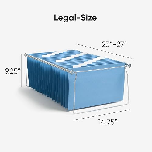 Steel Hanging File Folder Frames - Legal Size, Heavy-Duty, 2 Pack