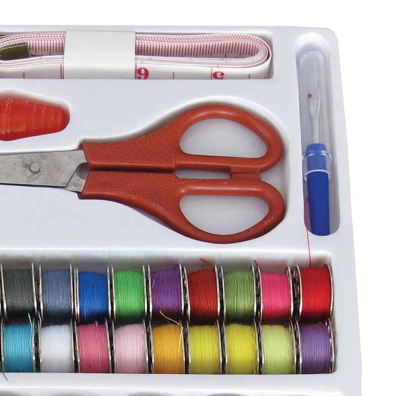 100-Piece Sewing Kit with Thread, Needles, and Accessories - Compact