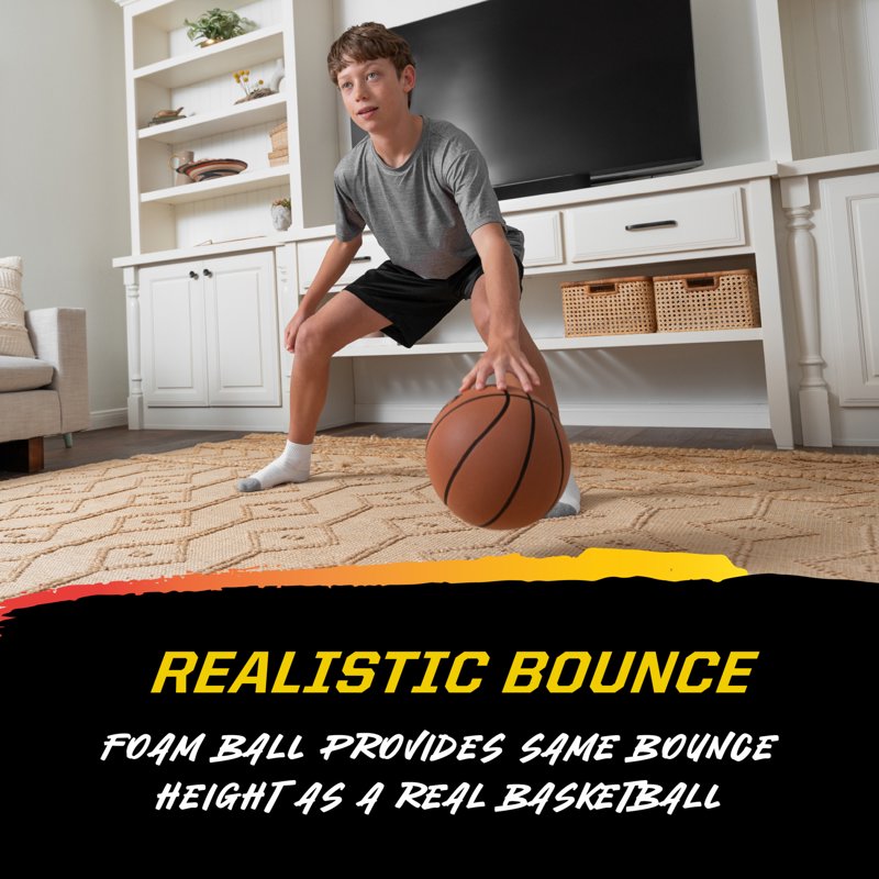 Indoor Training Basketball - Official Size 29.5 Inch Foam Dribbling Ball for Home Use