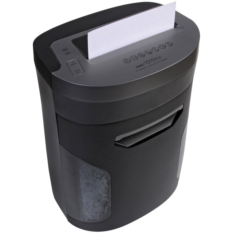 15-Sheet Crosscut Paper Shredder with Waste Bin and CD/DVD Destruction