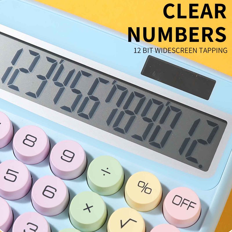 Mechanical Calculator 12-Digit Desktop Style Office & Home Use