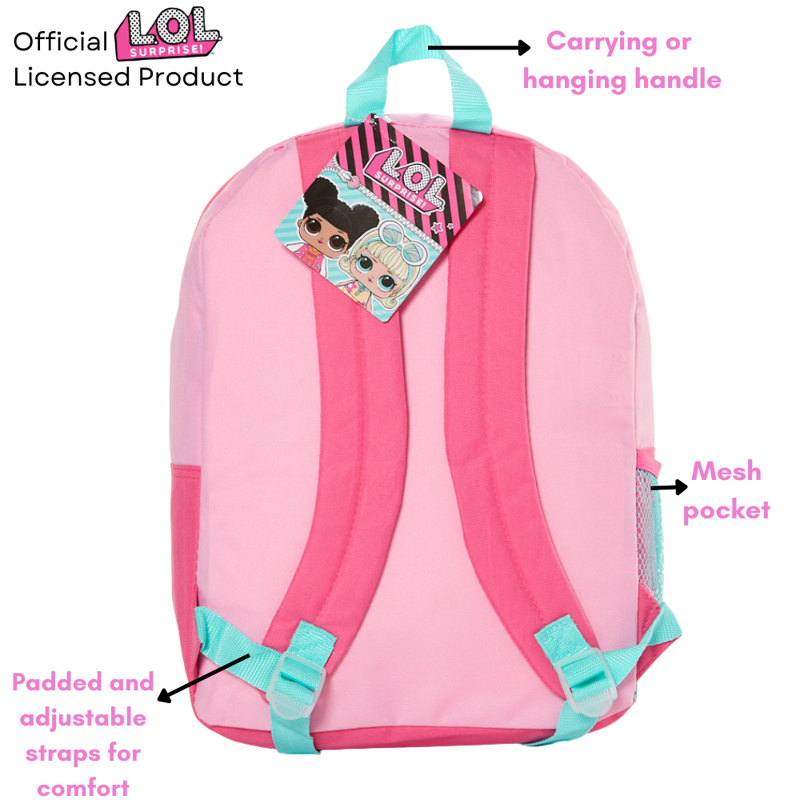 Kids Girls Backpack with Detachable Lunch Bag - Pink, School & Travel