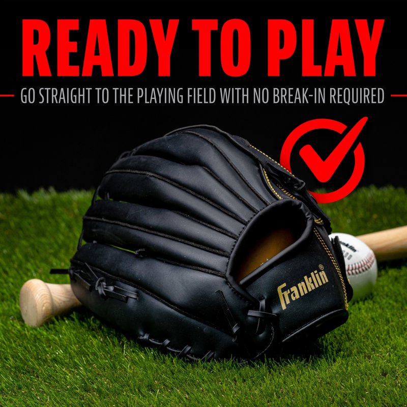 Baseball Softball Glove 14 Inch Fielding Mitt for All Positions, Durable Synthetic Leather