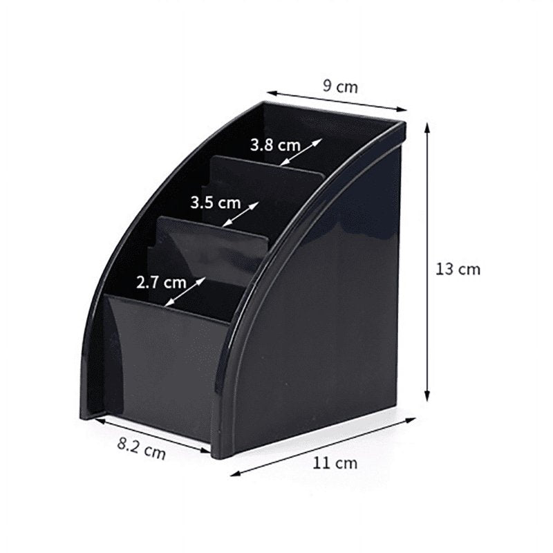 3-Compartment Desktop Organizer and Pencil Holder - Plastic Storage Bin