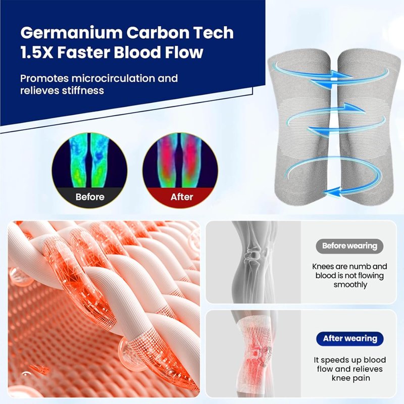 Premium Bamboo Charcoal Knee Sleeve Support for Arthritis & Running