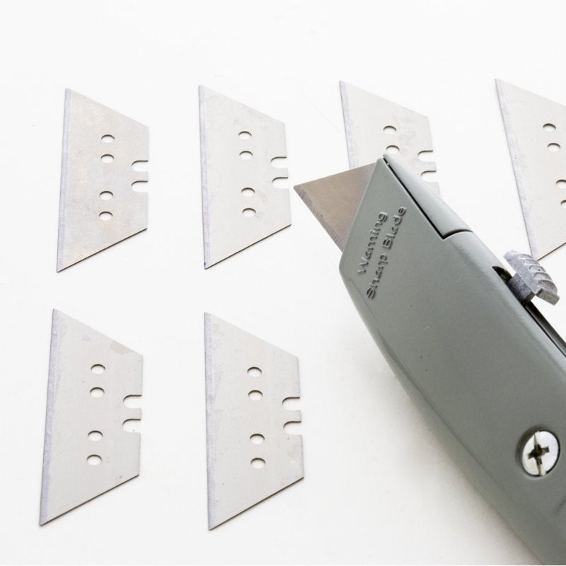 Utility Knife Blade Replacement Set - Stainless Steel, 8 Blades per Pack