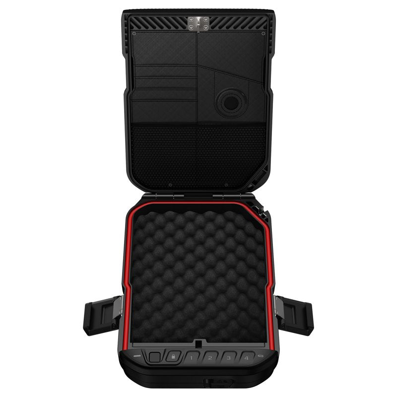 Biometric Portable Gun Safe with Weatherproof Lockable Case and TSA Compliance