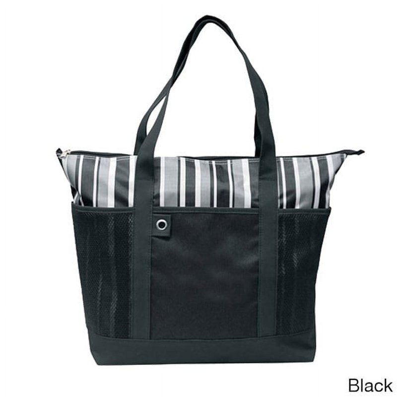 Unisex Striped Tote Bag for Shopping & Travel - Spacious & Trendy