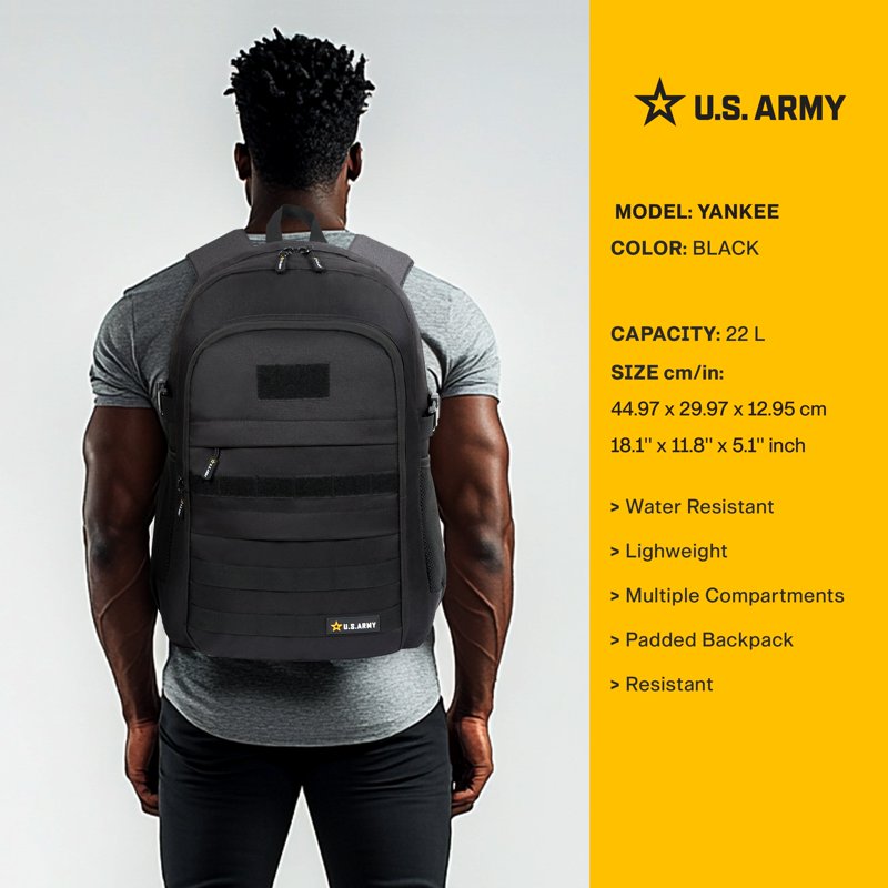 Tactical Laptop Backpack 22L Water-Resistant Military-Style Bag