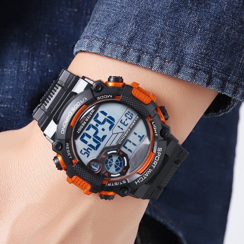 Digital Sport Wristwatch for Men with Water Resistance and Stopwatch
