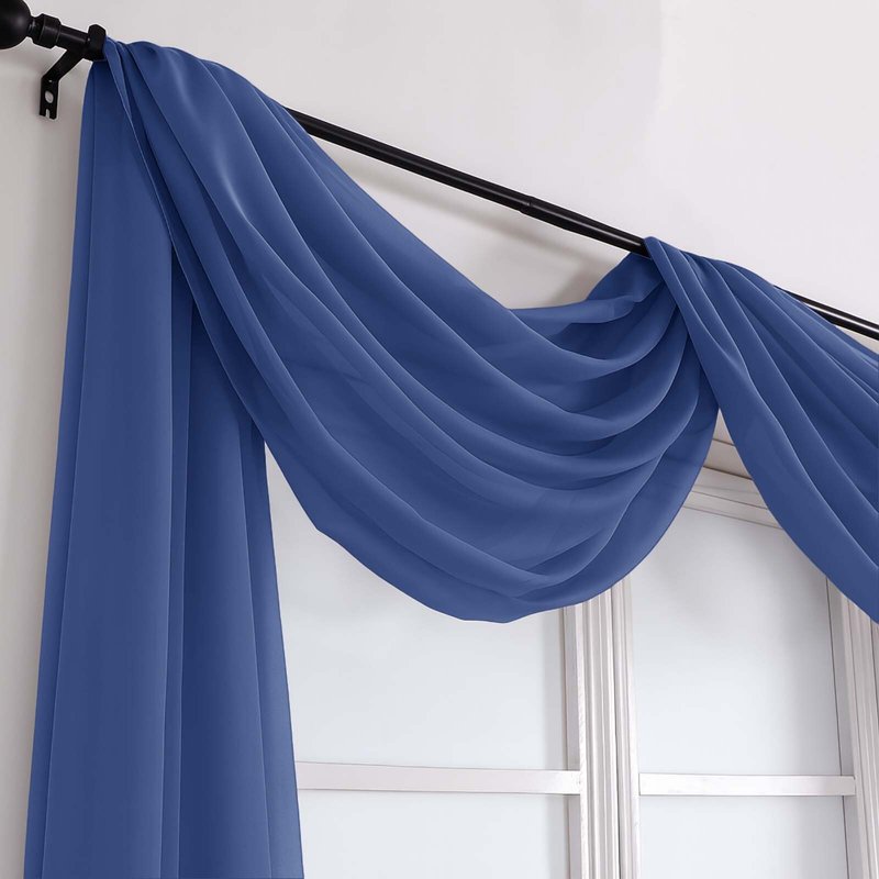 Long Sheer Curtain Valance 216 Inches for Wedding Backdrop & Living Room Decor
