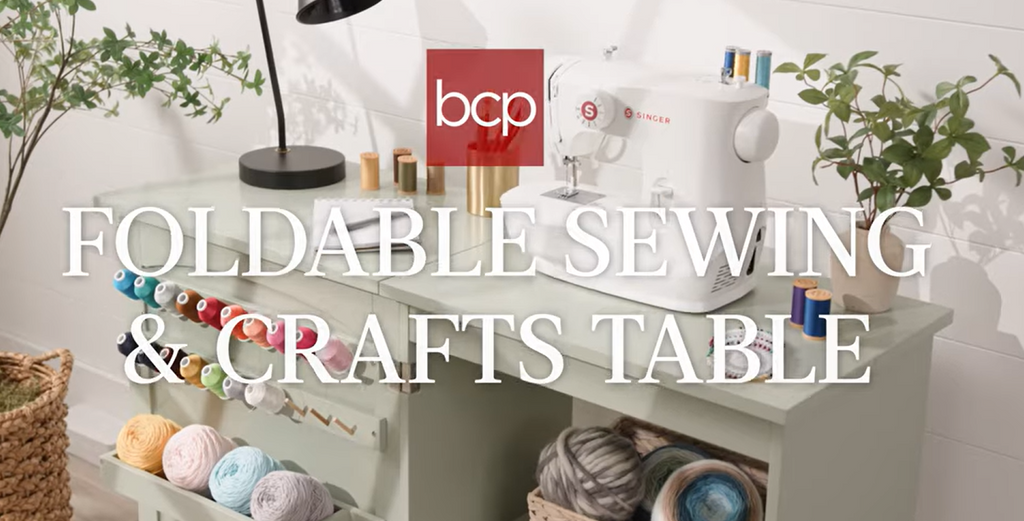 Multi-Function Sewing & Craft Table with Storage - White
