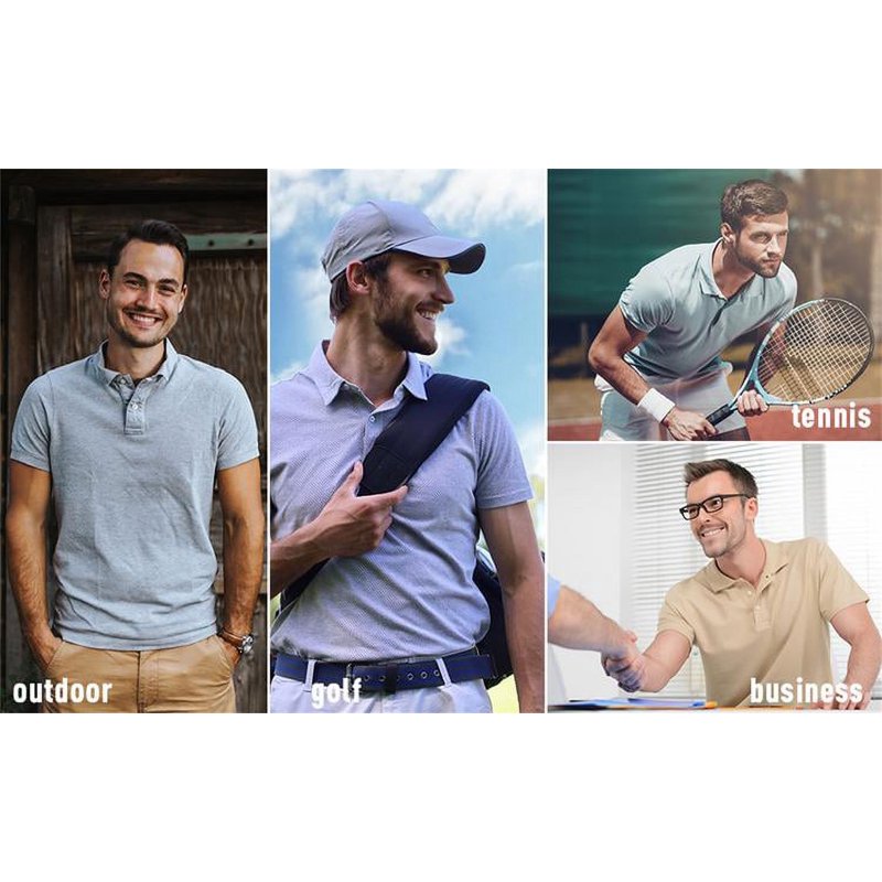 Men's Golf Polo Shirts Solid Color Short Sleeve Casual & Business Wear