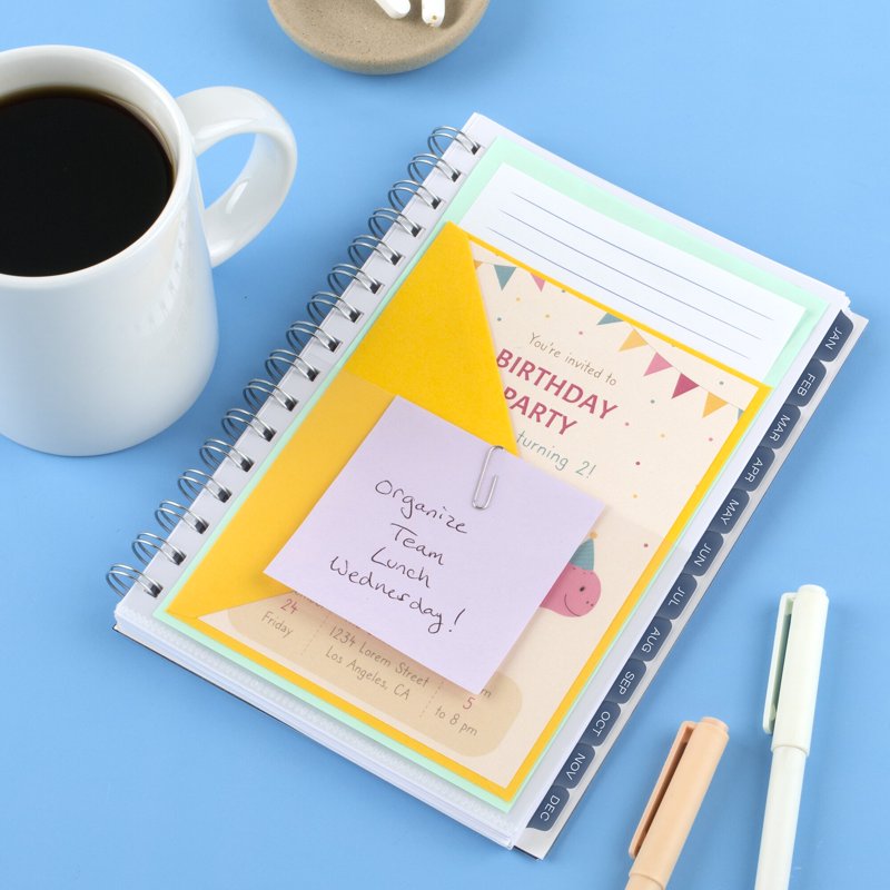 Small Weekly Monthly Planner 2026 - Blue Water Design, 5.5 x 8.5 Inches